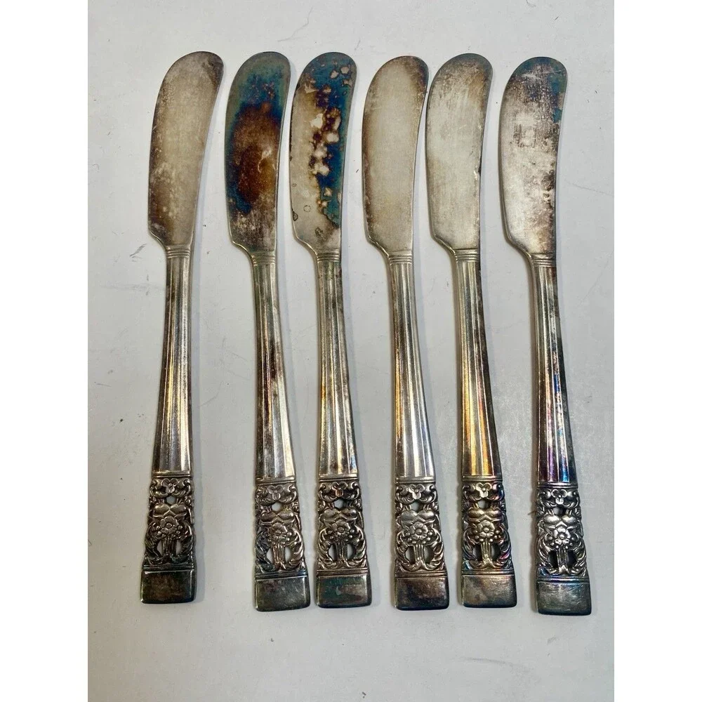Oneida Community Coronation Silverplate Butter Knife Set of 6 Vintage 1936